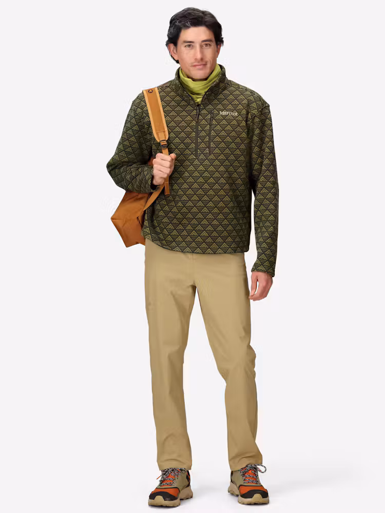 Men's Heavyweight Drop Line Printed Sweater Fleece Half-Zip (Fall 2025)