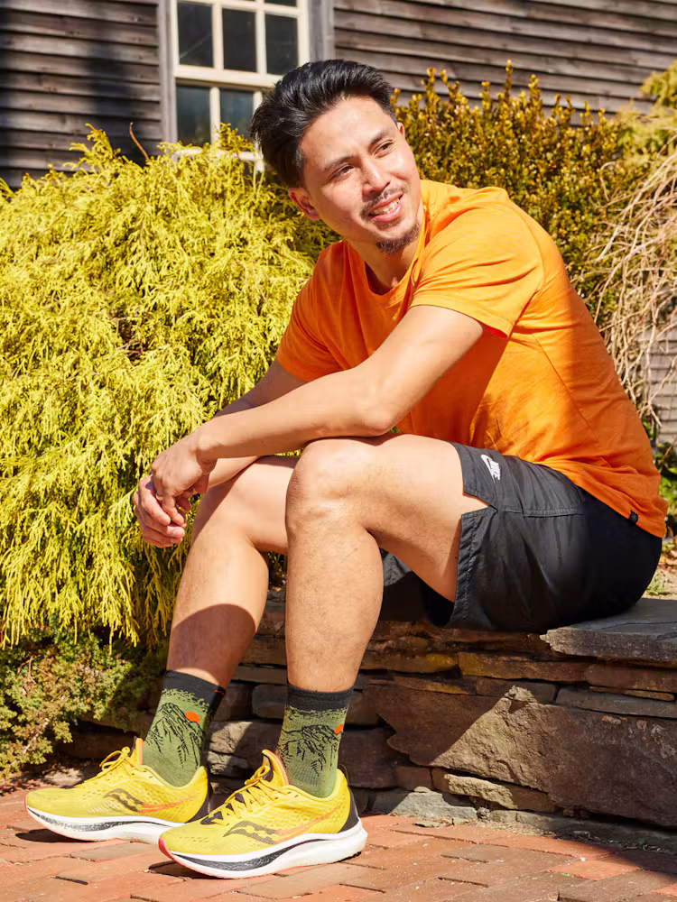 Men's Vert Micro Crew Ultra-Lightweight with Cushion Running Socks